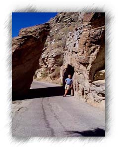 Gar Standing in the narrow passage road to the canyons.